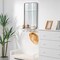 Bathroom Wall Mirror with Shelf and Hooks Storage Black Metal Frame